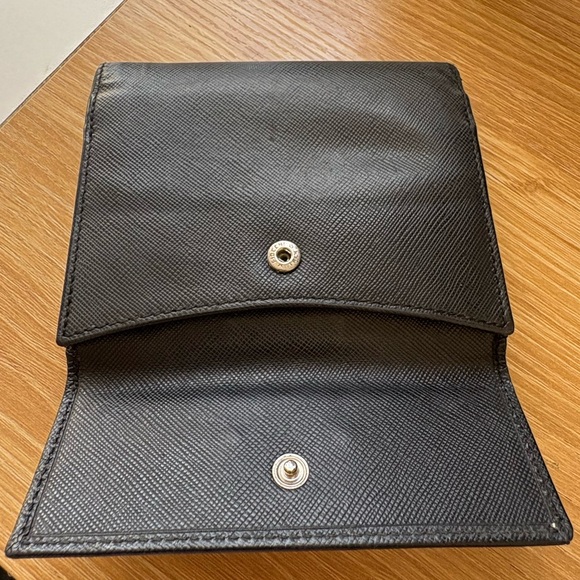 Prada Black Saffiano Leather Bifold Wallet / Card Holder | Good Condition - Picture 8 of 12